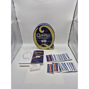 Quiddler Deluxe The Short Word Game Metal Tin 2010 Missing 1 Card